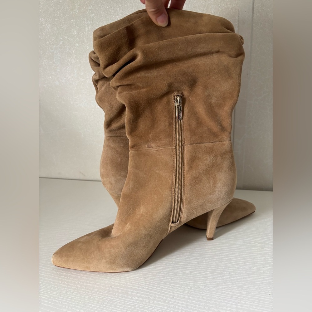 Vince Camuto | Tan Suede Heeled Boots | Size 11M - Picture 4 of 7